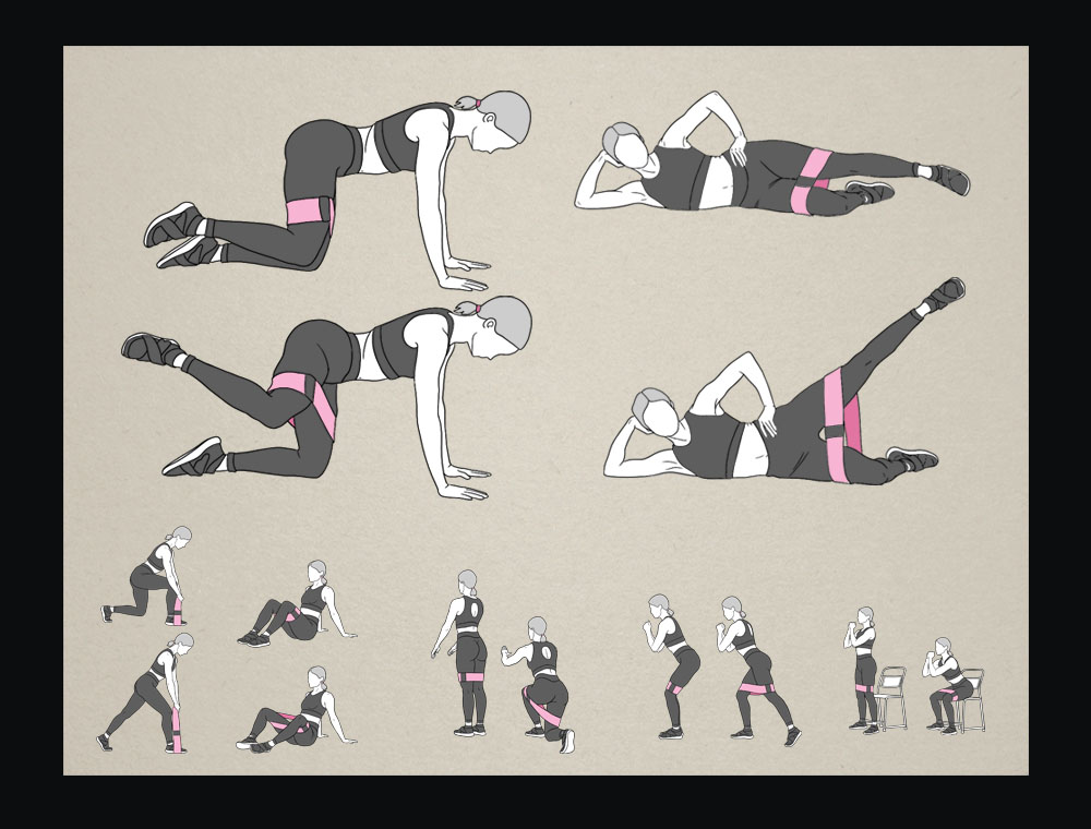 Creating  exercise technique illustrations (more than 200 pictograms)